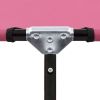 Folding Sun Lounger Steel Pink