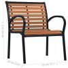 Patio Chairs 2 pcs Steel and WPC Black and Brown