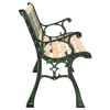 Patio Bench 48" Cast Iron and Solid Firwood