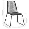 Patio Chairs 6 pcs Poly Rattan Black