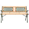 Patio Bench 48" Cast Iron and Solid Firwood