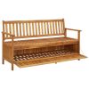 Patio Storage Bench 58.3" Solid Acacia Wood