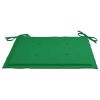 Patio Chairs with Green Cushions 4 pcs Solid Teak Wood