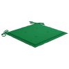 Patio Chairs with Green Cushions 4 pcs Solid Teak Wood