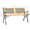 Patio Bench 48" Cast Iron and Solid Firwood