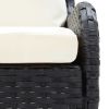 Patio Corner Sofas 2 pcs Poly Rattan Black