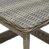 Patio Table Brown 7.7"x17.7"x18.3" Poly Rattan