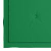 Patio Chairs with Green Cushions 4 pcs Solid Teak Wood
