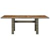 Patio Table Brown Poly Rattan and Solid Acacia Wood