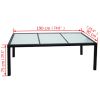 9 Piece Patio Dining Set with Cushions Poly Rattan Black