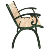 Patio Bench 48.4" Cast Iron and Solid Firwood
