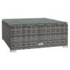 11 Piece Garden Lounge Set with Cushions Poly Rattan Gray