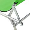Folding Sun Lounger with Canopy Steel Apple Green