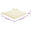 Patio Chairs with Cream Cushions 4 pcs Solid Teak Wood
