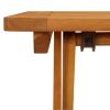Folding Patio Table 23.6"x23.6"x29.5" Solid Acacia Wood