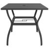 Patio Table Anthracite 32.1"x32.1"x28.3" Steel