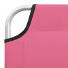 Folding Sun Lounger Steel and Fabric Pink