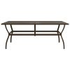 Patio Table Brown 74.8"x31.5"x28.3" Steel