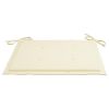 Patio Chairs with Cream Cushions 4 pcs Solid Teak Wood