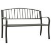 Patio Bench 49.2" Steel Gray