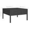 9 Piece Patio Lounge Set with Cushions Poly Rattan Black