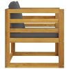 5 Piece Patio Lounge Set with Cushion Solid Acacia Wood