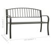 Patio Bench 49.2" Steel Gray