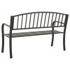 Patio Bench 49.2" Steel Gray