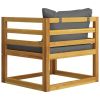 5 Piece Patio Lounge Set with Cushion Solid Acacia Wood