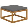 6 Piece Patio Lounge Set with Cushion Solid Acacia Wood