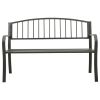 Patio Bench 49.2" Steel Gray